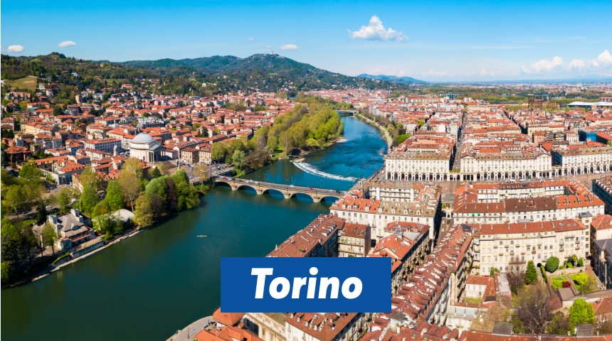 Vista dall'alto sulla città di Torino