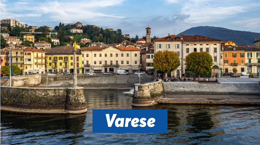 Paesaggio sulla città di Varese